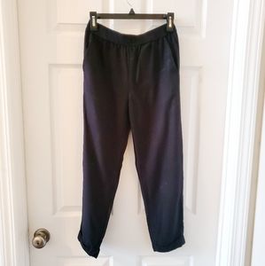 Madewell Cuffed Track Trousers, Black, Size xxs